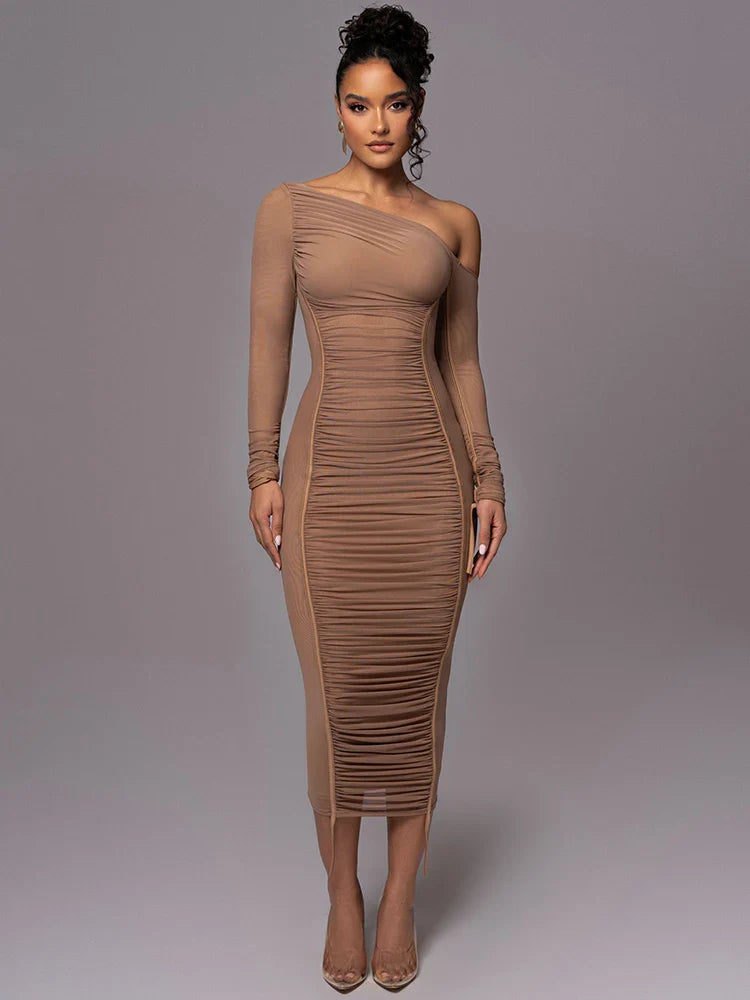 Diagonal Collar Dress
