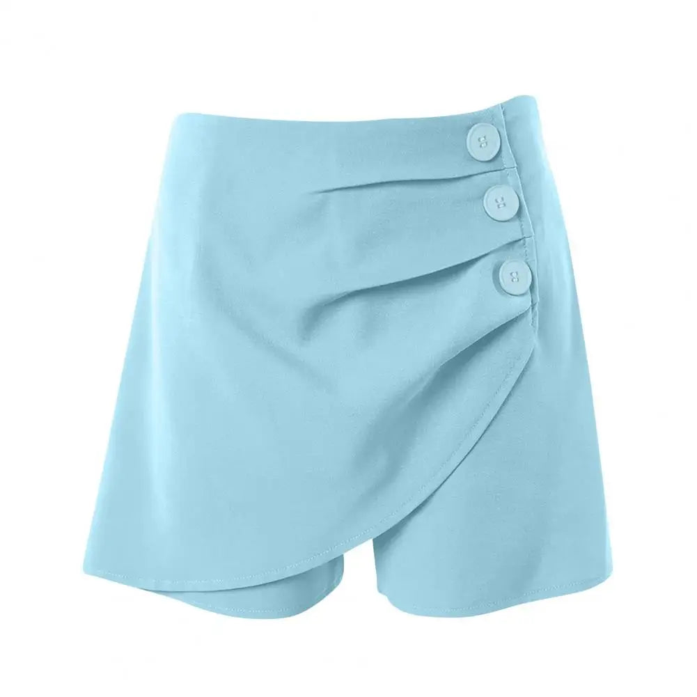 Asymmetric Slim Shorts