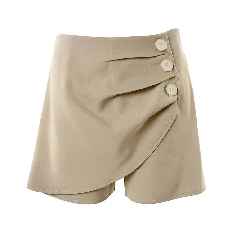 Asymmetric Slim Shorts
