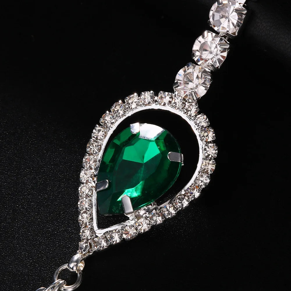 Green Crystal Chest Chain