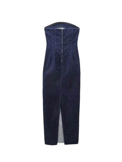 Strapless Denim Dress