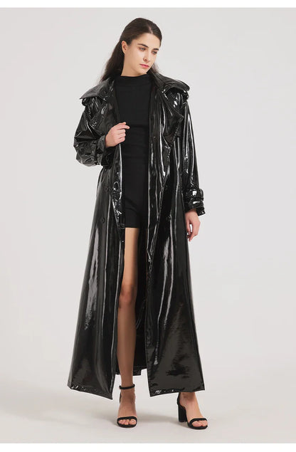Mihaela Leather Trench Coat