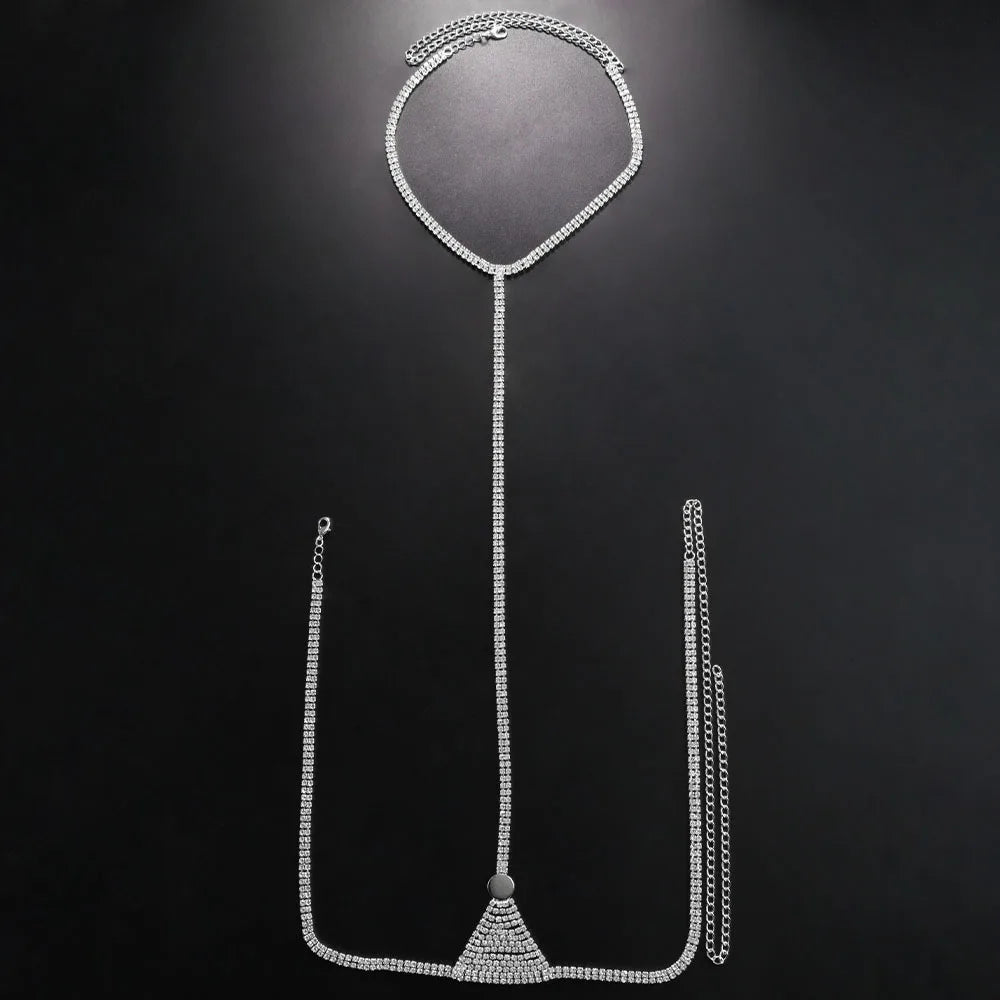 Crystal Chest Chain Necklace