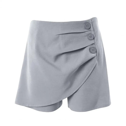 Asymmetric Slim Shorts
