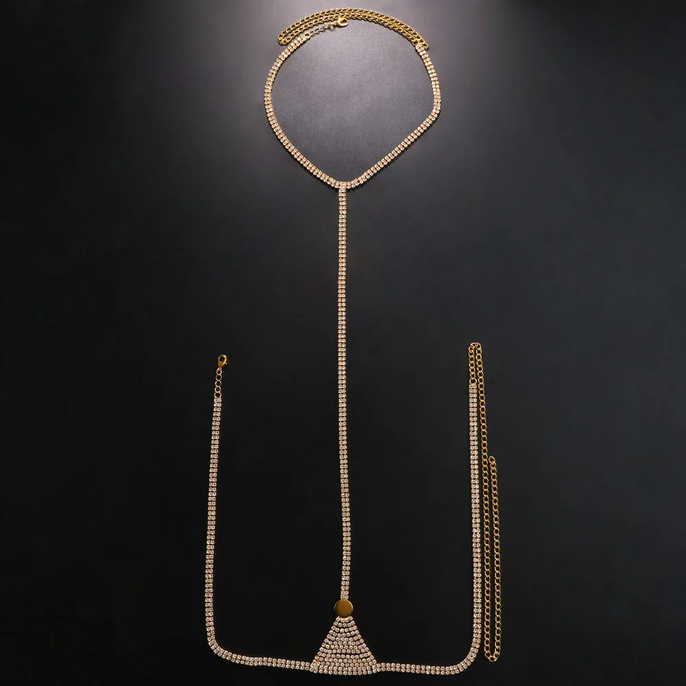 Crystal Chest Chain Necklace