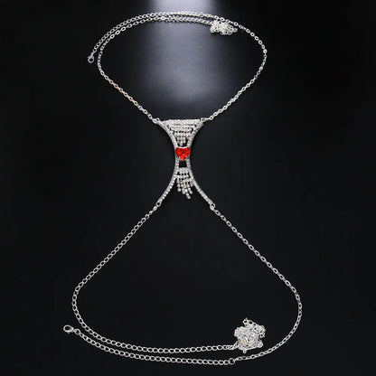 Heart Crystal Chest Chain