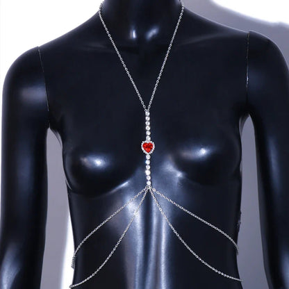Maria Heart Chest Chain