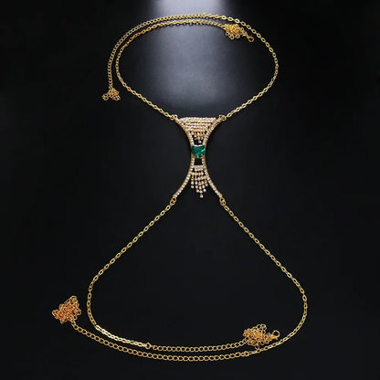 Heart Crystal Chest Chain