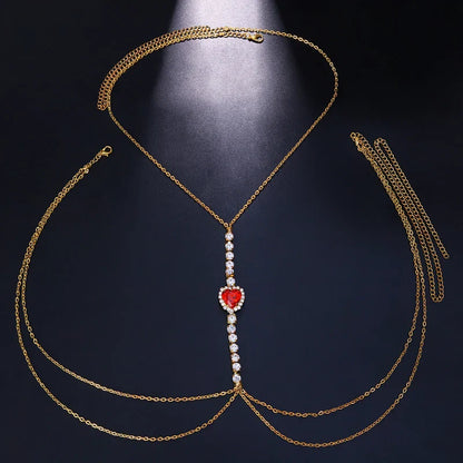 Maria Heart Chest Chain