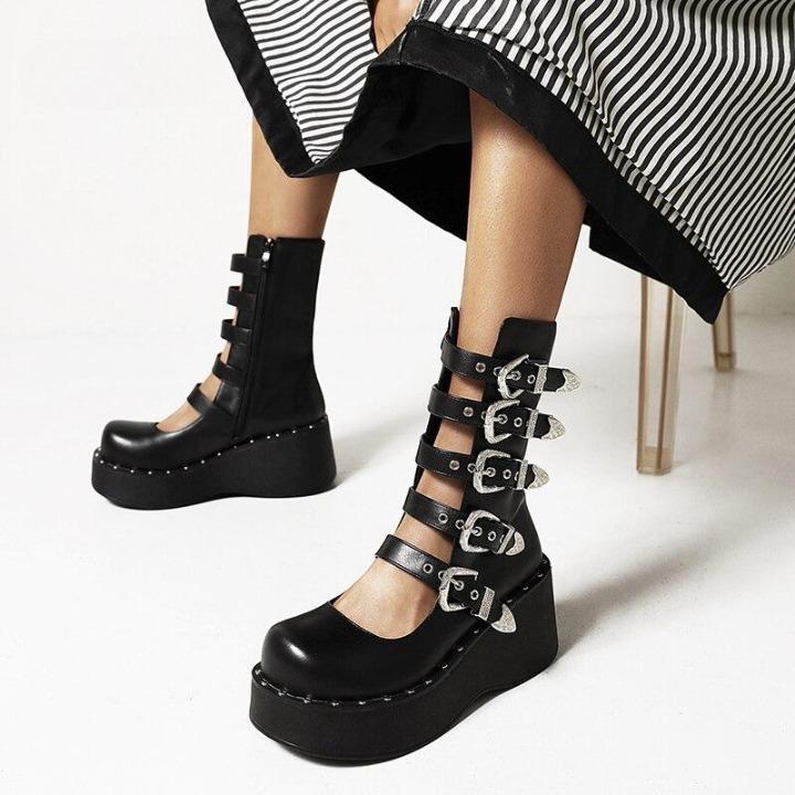 Open Ankle Boots