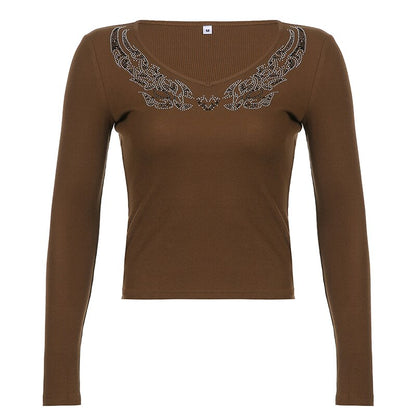 Grunge Rhinestone Crop Top